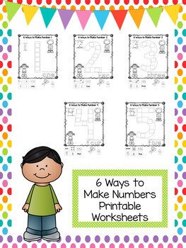 6 ways to make numbers 1 10 printable worksheets in a pdf file preschool kdg