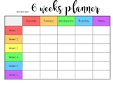 6 Week Planner
