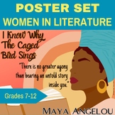 6 Women in Literature Bulletin Board Posters