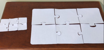 4 piece blank puzzle template separate pieces 2x2 by FireBow Clips