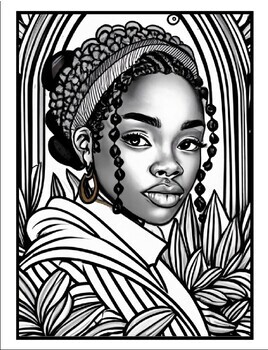 Black Girl Coloring Book For Adults: Beautiful African American Women  Portraits, Manifestation & Self care Coloring Book for Black Women by  Double2ToneArt Publishing