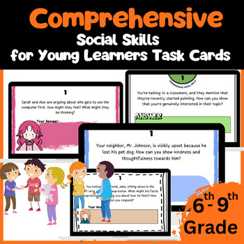 Comprehensive: Social Skills for Young Learners Task Cards by Isla Robinson