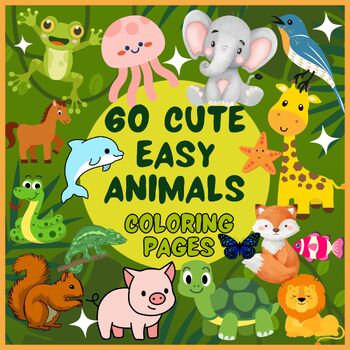Preview of 60 Cute Easy Animals Coloring Pages