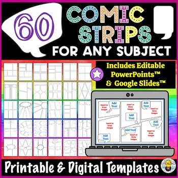 Preview of Comic Strips for ALL SUBJECTS | 60 Printable & Digital Templates