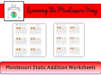 Preview of 60 Montessori Dynamic Addition | Distance Learning