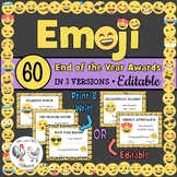 EDITABLE Emoji End of the Year Awards / Certificates | Emo
