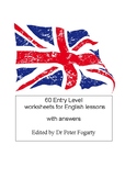 60 Entry Level Grammar worksheets for English lessons and 