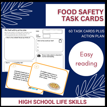 Preview of Food safety task cards for life skills high school
