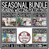 Halloween, Winter Christmas Writing Reading Math Activitie