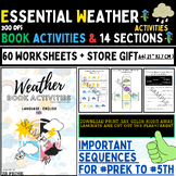 60 Pages Essential Weather Book Activities -14 Worksheets 