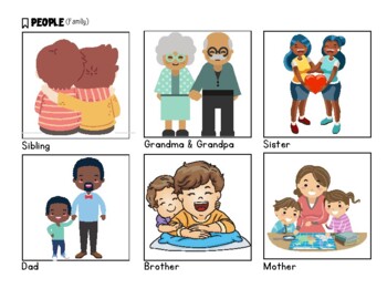 Preview of 60+ People, Family & Occupations 2D Prop / Flashcards (Online ESL Teaching)