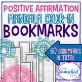 60 Positive Affirmations for Kids Color-In Mandala Bookmarks
