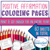 60 Positive Affirmations for Kids Coloring Pages