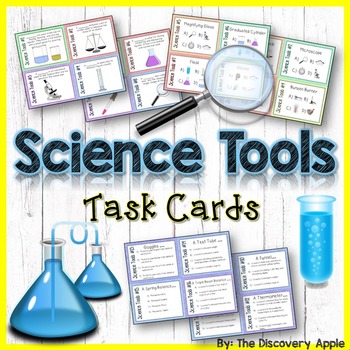 Preview of 60 Science Tools Task Cards for Differentiated Learning Back to School