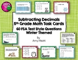 Subtracting Decimals Task Cards 60 Questions in 5th Grade 