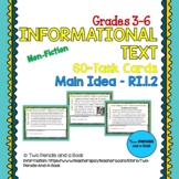 60 - Task Cards Non-Fiction- Main Idea- For Classroom and 