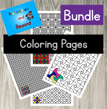 Preview of Bundle 80 Tessellation Coloring Pages - Mandala, Flower, Geometric Designs