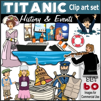 Preview of 60 Titanic history and events Clipart images - History high resolution PNG