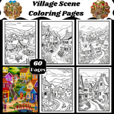 60 Village Scene Coloring Pages