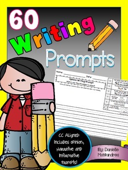 Preview of 60 Writing Prompts {Common Core Aligned}
