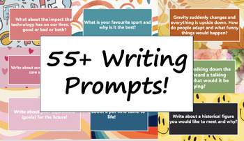 Preview of 60+ Writing Prompts for Free Writing!