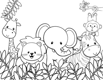 60 coloring pages WILD ANIMALS by Antonika's teaching pack | TpT