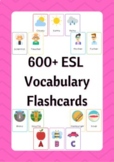600+ ESL Vocabulary Flashcards
