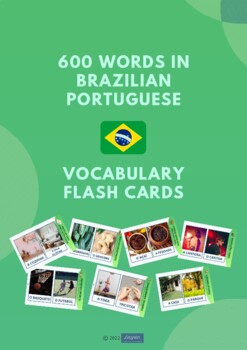 Preview of 600 Words in Brazilian Portuguese Flashcards