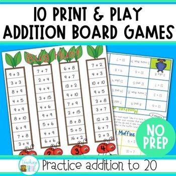 playing card adding games for 1st grade
