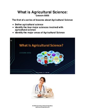 Preview of 6006 What is Agricultural Science?