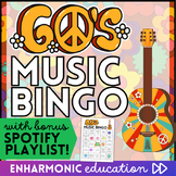 60s Music Bingo Game - Fun class reward activity, 1960s hi