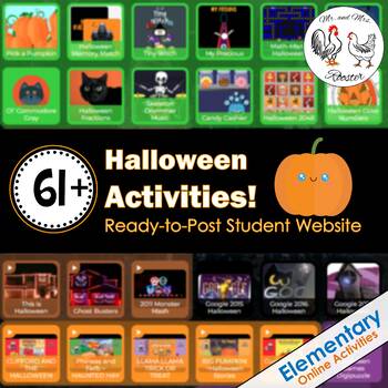 Preview of 61+ Halloween Activities - Ready to Post NO PREP Student Website!