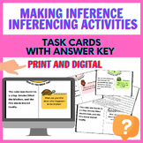 61 MAKING INFERENCE Task Cards | Inferencing Activities
