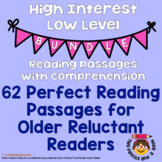 62 High Interest: Low Level Reading Passage SETS 10, 11, a