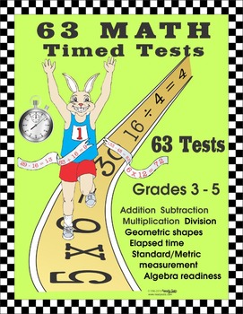 Preview of 63 Math Timed Tests