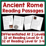 64 Ancient Roman Reading Comprehension Passages 2 LEVELS S