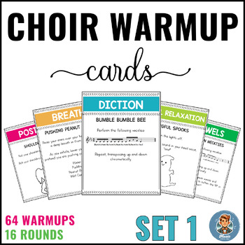 Preview of 64 Choir Warm Up Cards and Rounds [Set 1]