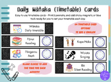 64 Daily timetable Cards - Te Reo & English