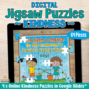Preview of 64-Piece Digital Jigsaw KINDNESS PUZZLES Online Games: Early Finishers Activity