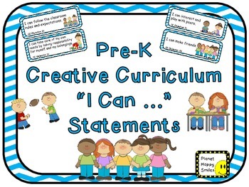 Preview of 64 Pre-K “I can …” Statements without objectives listed