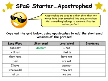 64 SPaG Spelling Punctuation And Grammar Starter