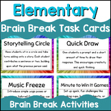 64 brain breaks printable cards, brain break activity cards