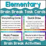 brain breaks printable cards, brain break activity cards, 