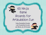 65 Ninja Gameboards for Articulation and Reading