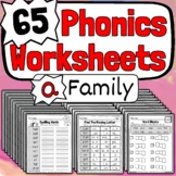 65 Phonics Worksheets | 1st Grade a word families