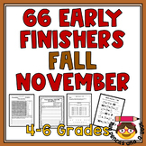 Early Finishers for Thanksgiving & Fall | Standard-Based, 