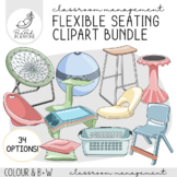 66 x Flexible Seating Clipart Bundle - Neutral, Boho, Past