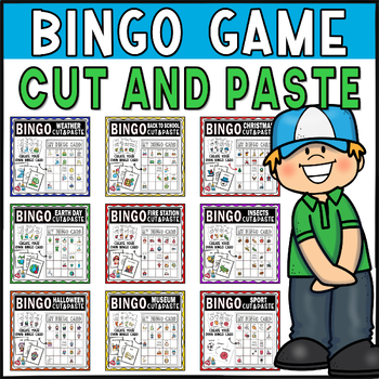 Preview of Bingo Game  Cut and Paste Bundle: 67 Themes