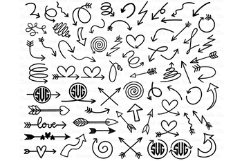 Download 68 Arrows Svg Doodles Bundle Arrows Monogram Svg Files By Doodle Cloud Studio
