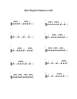 6/8 Triple Rhythm Pattern Sheet by Heather Shouldice | TPT